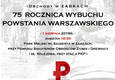 Zaproszenie na obchody 75. rocznicy wybuchu Powstania Warszawskiego