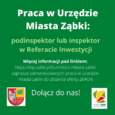 Pracuj w Urzędzie Miasta Ząbki. Trwa nabór do Referatu Inwestycji.