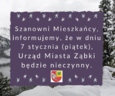 Urząd Miasta Ząbki w dniu 7 stycznia (piątek) będzie nieczynny