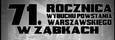 71. rocznica wybuchu Powstania Warszawskiego