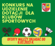 Ogłoszenie o konkursie na udzielenie dotacji dla klubów sportowych