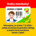 Wznowienie obsługi bezpośredniej w punkcie Karty Mieszkańca Jestem z Ząbek od 7.12.2020 r.