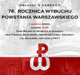 Zaproszenie na obchody 78. rocznicy Powstania Warszawskiego w Ząbkach