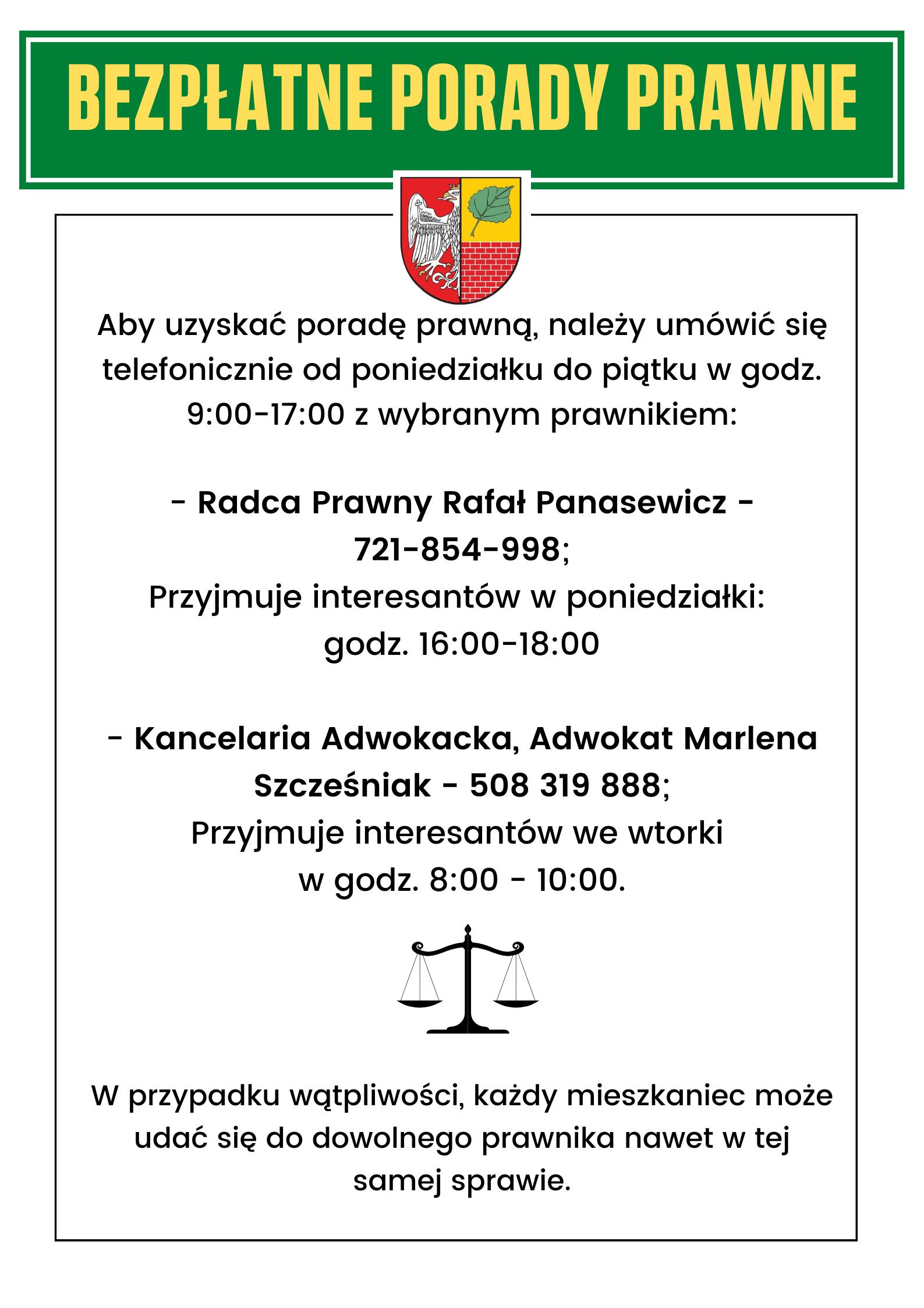 lista kontaktów do prawników